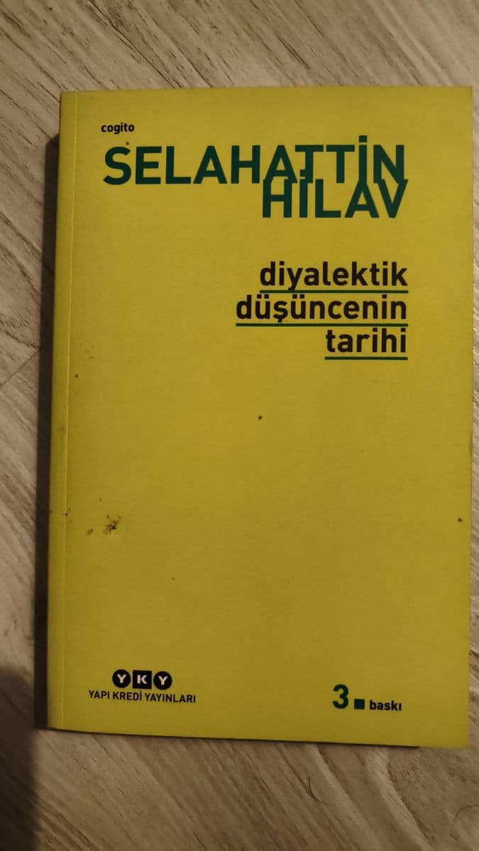 Diyalektik düşüncenin tarihi - Selâhattin Hilav ikinci el kitap