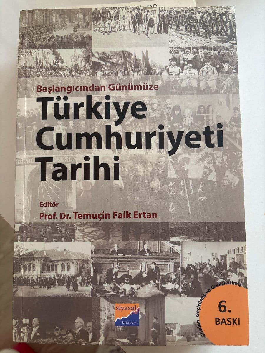 Başlangıcından günümüze Türkiye cumhuriyeti tarihi - Prof.Dr. Temuçin Faik Ertan ikinci el kitap