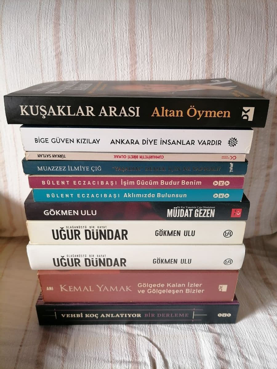 Anı Kitapları 11 Adet - Muhtelif ikinci el kitap