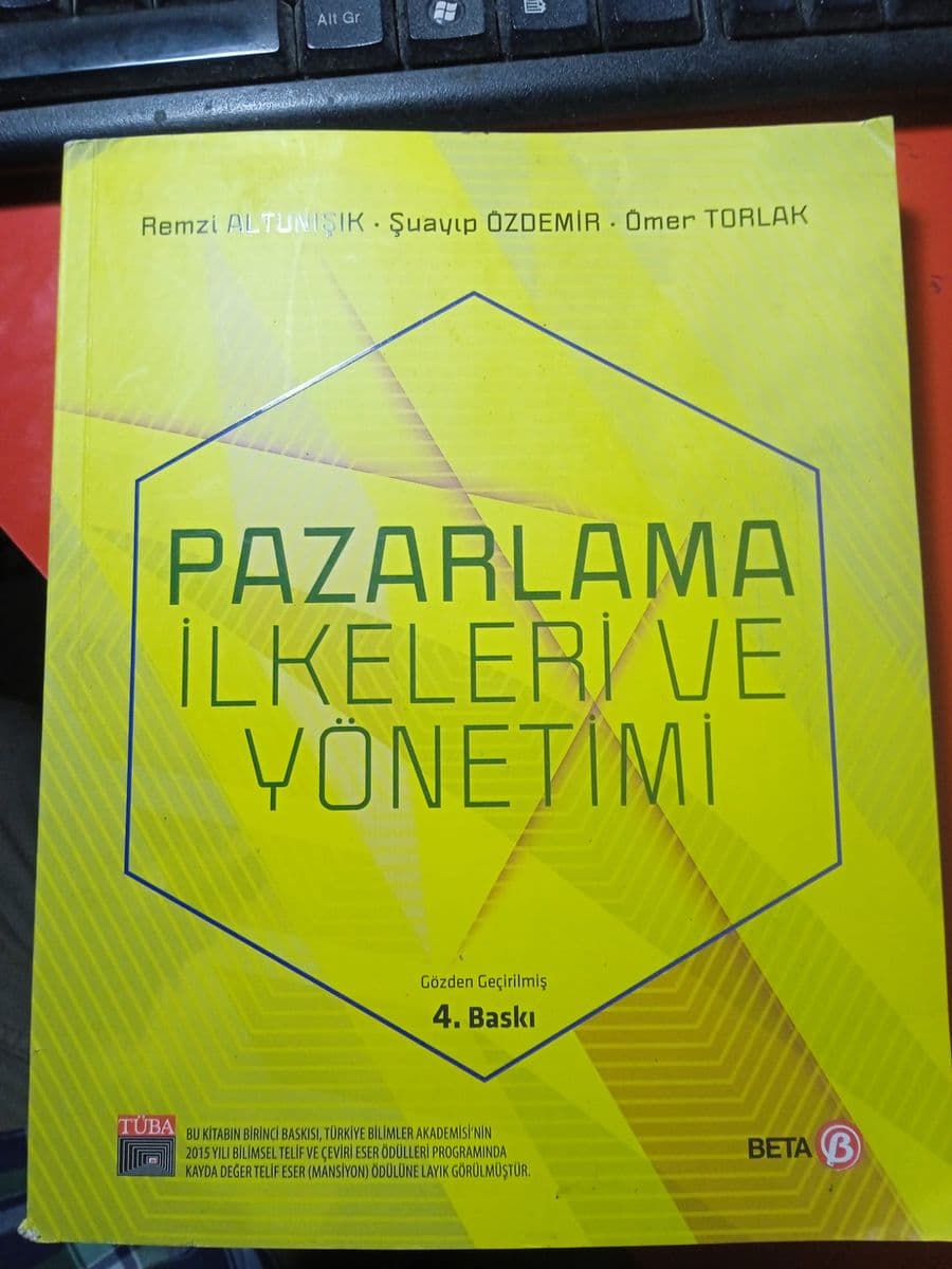 pazarlama ilkeleri ve yönetimi - remzi altunışık ikinci el kitap