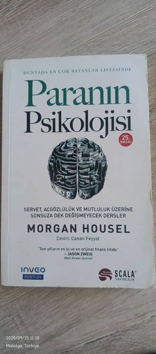 Paranın psikolojisi - Morgan Housel ikinci el kitap