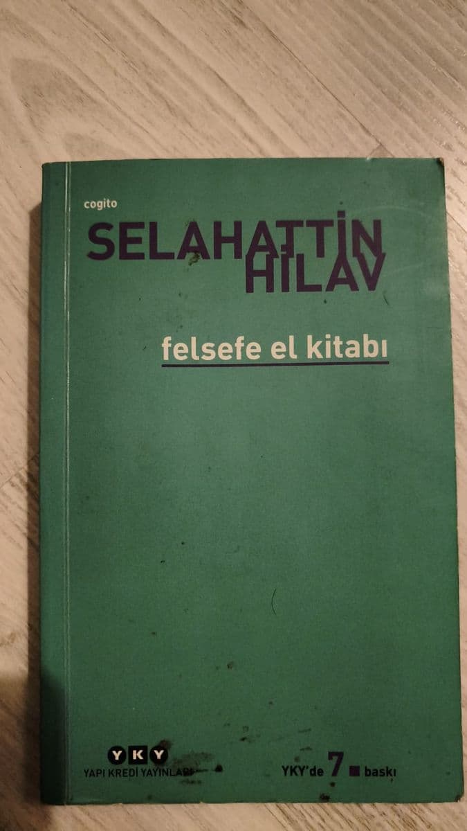 FELSEFE EL KİTABI - Selahattin Hilav ikinci el kitap