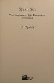 Siyah süt - Elif Şafak ikinci el kitap