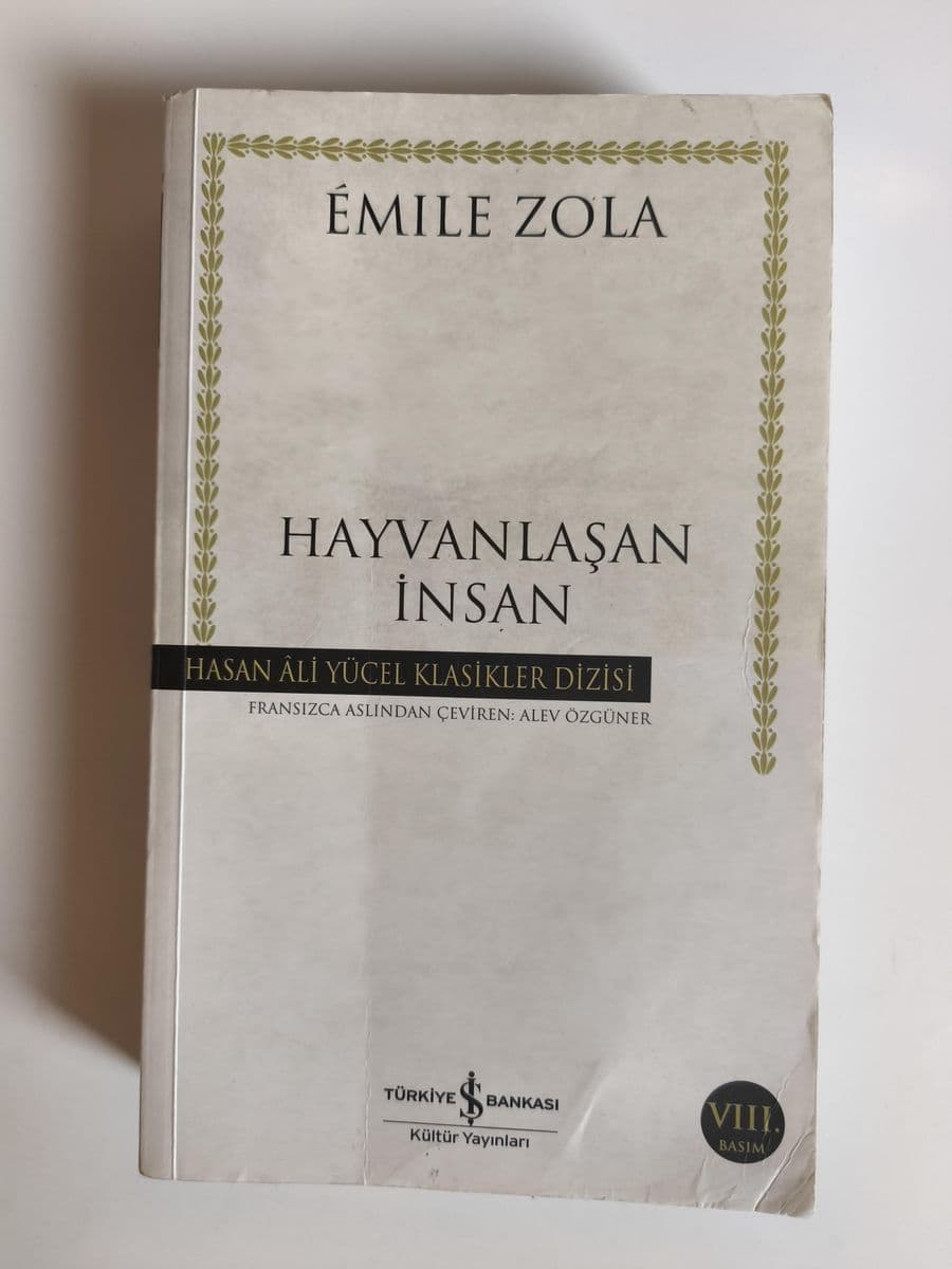 Hayvanlaşan İnsan - Emile Zola ikinci el kitap