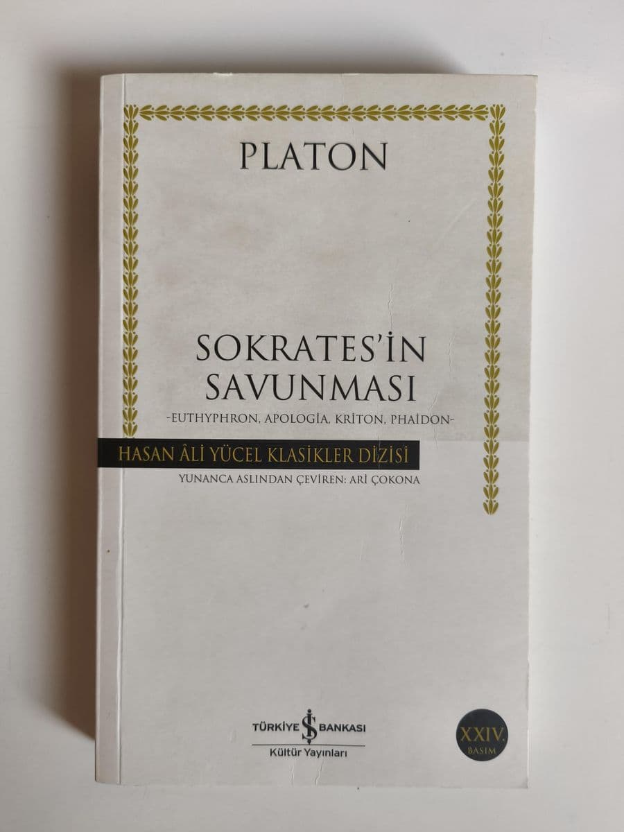 SOKRATES'İN SAVUNMASI - PlatonEflatun Platon(Eflatun) ikinci el kitap