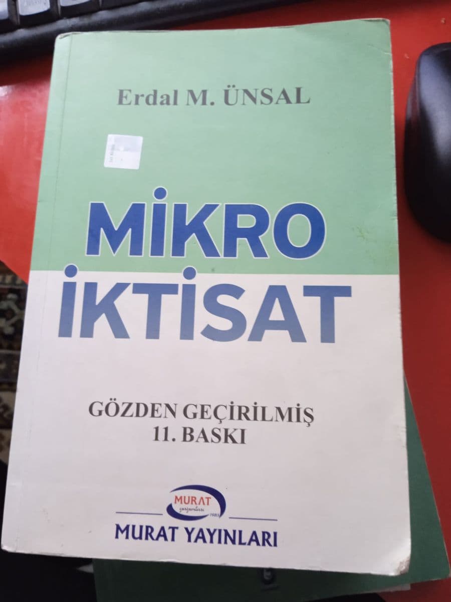 Mikro iktisat - Erdal M. Ünsal ikinci el kitap