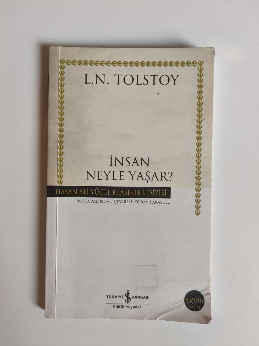 İnsan Neyle Yaşar - graf Leo Tolstoy ikinci el kitap