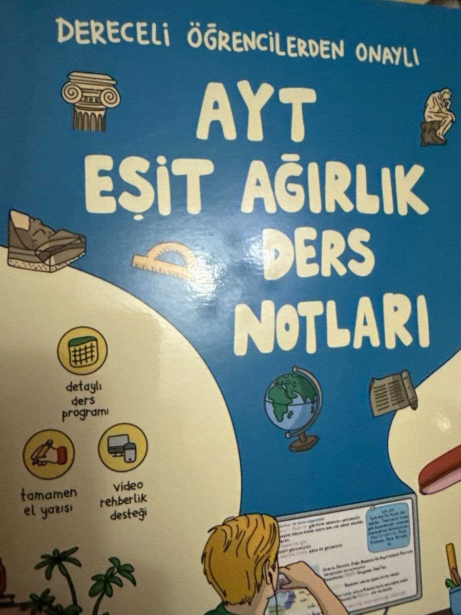 Ayt eşit ağırlık derece öğrencilerden onaylı ders notları ikinci el kitap