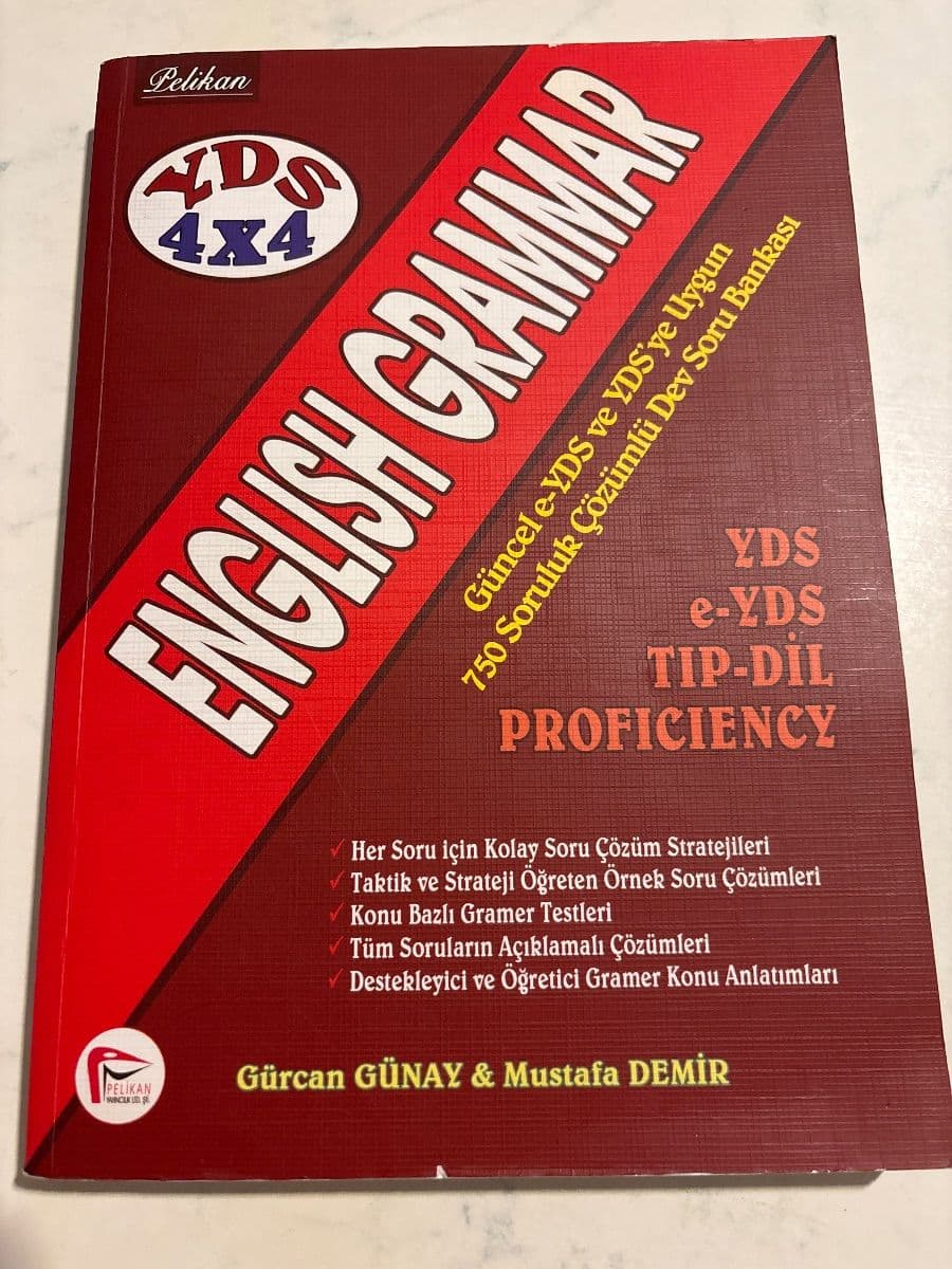 Pelikan Yayınları YDS 4*4 English Grammar - Gürcan Günay & Mustafa Demir ikinci el kitap